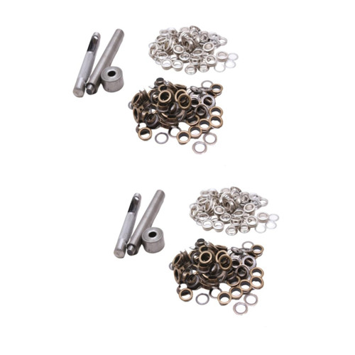 COHEALI 200 Sets tarp Eyelet kit Eyelet Button Grommets for Leather Metal Brass Leather Eyelet Leather Grommet Shoe Grommet tarp Grommet kit Grommet Repair kit Shoe Eyelets Clothing Manual