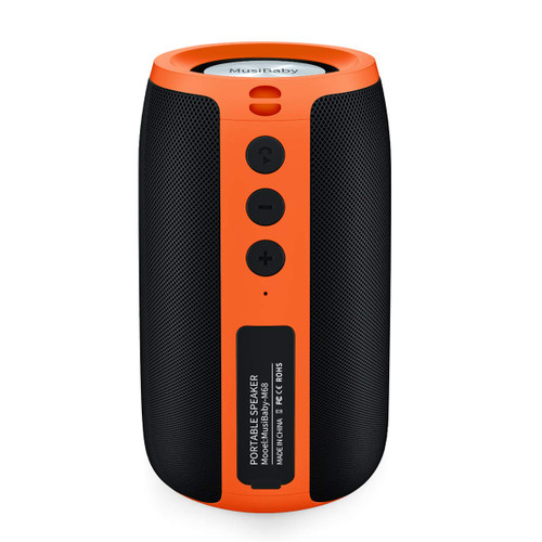 Bluetooth Speaker,MusiBaby Speakers Bluetooth Wireless Loud,Waterproof,Portable Speaker with Stereo,Booming Bass,Dual Pairing,Bluetooth 5.0,24H Play,Speaker for Home,Party,Outdoor,Gifts,Orange