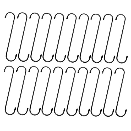 Uonlytech 20pcs Multifunctional s Hook Towel Hangers Black Hooks Metal Hangers Heavy Duty Black Plant Hanger s Hooks for Hanging Ornaments Hooks Hanging Hangers Hooks Heavy Duty S Hangers