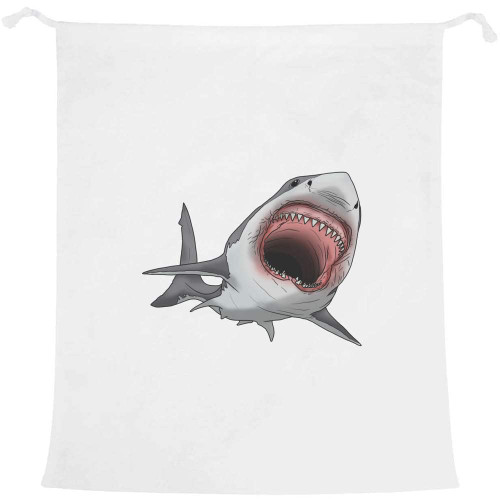 Azeeda 'Great White Shark Bite' Laundry/Washing/Storage Bag (LB00023815)