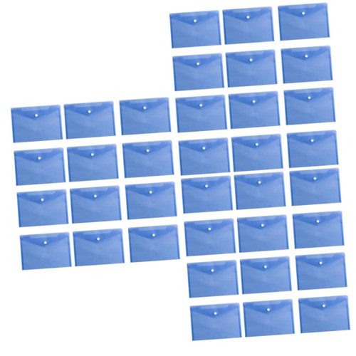 Healeved 36 pcs Clear Plastic envelopes a4 Plastic foldgers Files Folder Plastic Envelope Folder Button File Folder envelopes a4 Document Folder Office Paper Bag Customized