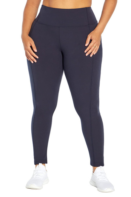 Marika Women's Plus Size High Rise Tummy Control Legging, Midnight Blue, 1X