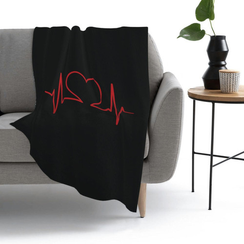 Nurse and Heart EKG Nursing Fleece Throw Blanket Super Soft Flannel Cozy Washable Lightweight Fuzzy Blanket for Couch Sofa Bed Office Travel Camping Warm Plush Blankets for All Season (50"x40") Nurse and Heart EKG Nursing Fleece Throw Blanket Super Soft Flannel Cozy Washable Lightweight Fuzzy Blanket for Couch Sofa Bed Office Travel Camping Warm Plush Blankets for All Season (50"x40")