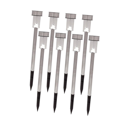 DOITOOL 8pcs Solar Tube Lamp Lawn Lamp White Light Lamp Outdoor Lawn Lamp Suitable for Lawns Light Solar Lamp Outdoor Exterior Solar Lights Ground Plug Light Garden Solar Light Household