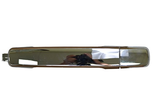 PT Auto Warehouse NI-3801M-RLK - Outside Exterior Outer Door Handle, Chrome - Crew Cab Only, Driver Side Rear