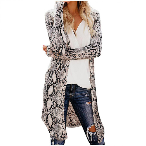 Cardigan for Women, Women's Open Front Cardigan Leopard Casual Long Sleeve Lightweight Knit Cardigan Sweaters Outwear