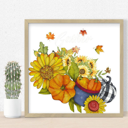 Nintydays Pumpkin Framed Sign Watercolor Sunflower Signs Decorative Wood Sign for Laundry Room Bathroom Above Bed Sign Rustic Frames House Warming Gifts 12x12in Nintydays Pumpkin Framed Sign Watercolor Sunflower Signs Decorative Wood Sign for Laundry Room Bathroom Above Bed Sign Rustic Frames House Warming Gifts 12x12in