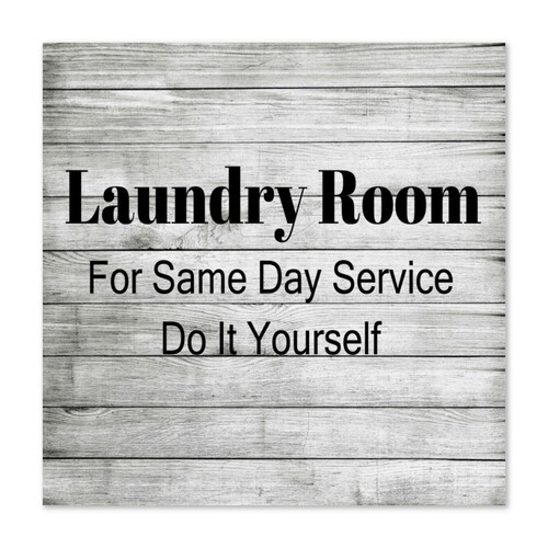Laundry Room for Same Day Service Do It Yourself Wood Sign Personalized Quote Sign Personalized Gifts 12x12 inch