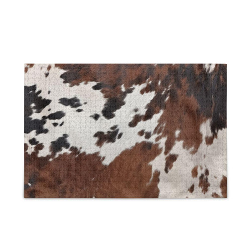 Cow Print Jigsaw Puzzle for Adults and Kids 1000 Piece Challenging Puzzle Educational Toys Brain Games Holiday Birthday Gift