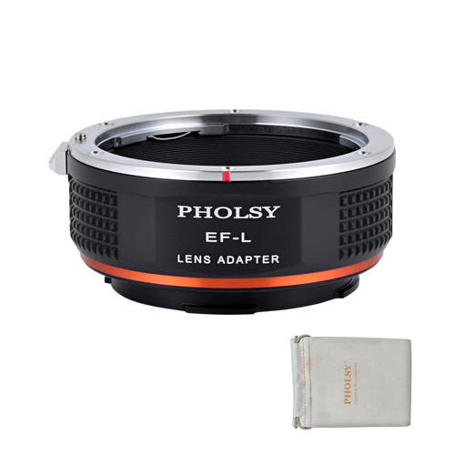 PHOLSY Lens Mount Adapter Manual Focus EF to L Compatible with Canon EOS EF EF-S Lens to Leica L Mount Camera Body Compatible with Leica SL2, SL2-S, CL, TL2, Lumix S5, S1, BS1H, Sigma fp, fp L