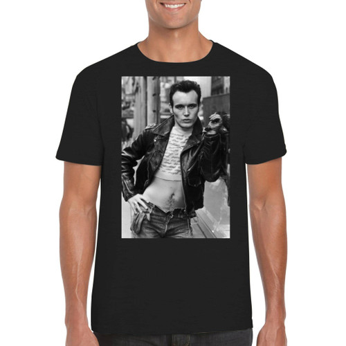 Adam Ant - Men's Crewneck T-Shirt FCA #FCAG298516, Black, Large Adam Ant - Men's Crewneck T-Shirt FCA #FCAG298516, Black, Large