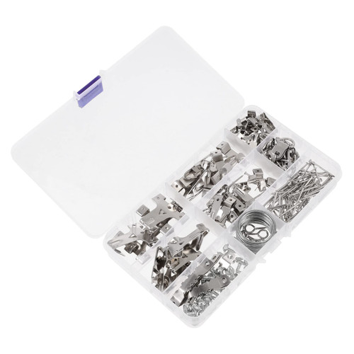 DOITOOL 4 Sets Picture Hook Picture Hanging Nails Drywall Picture Hanger Kit Nails for Hanging Pictures Photo Hanging Kit Picture Hanging Hooks Heavy Duty Photo Frame Iron Wall Hanging