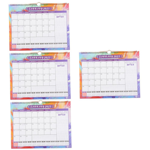 MAGICLULU 4pcs 2023 2023 Wall Calendar Large Wall Calendar Monthly Calendar Daily Planners 2023 Calendar 2023 2022 Calendar Decorative Calendar 2023 Calendar Desk Office Coated Paper