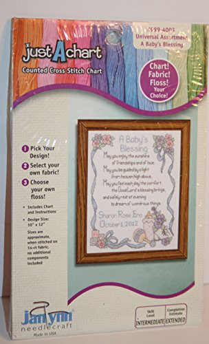 Just a Chart Counted Cross Stitch Chart (A Baby's Blessing) By Janlynn