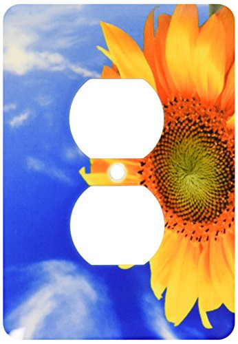 3dRose LSP_56906_6"Giant Sunflower Against The Blue Sky 2 Plug Outlet Cover