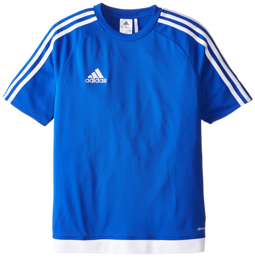 adidas Estro 15 Jersey (Little Big Kids), Bold Blue/White, X-Large