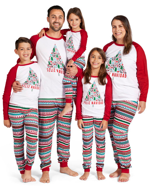 The Children's Place Baby Family Matching, Feliz Navidad Christmas Pajama Sets, Cotton, Small (Adult)