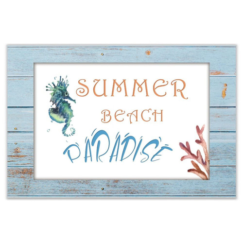 Personalized Wall Art Motto Decor Wood Sign Nautical Beach Ocean Theme Sea Horse Motivational Wood Plaque 12x18 Sea Animal Turtle Octopus Crab Wooden Hanging Signs Home Decor for Laundry Front Porch