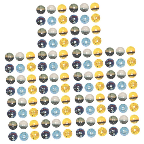 VILLCASE 180 Pcs Landscape Buttons Shirt Buttons Resin Buttons Antique Decor DIY Crafts Coat Button Scenery Clothes Buttons Clothes DIY Button Coat Resin Button Woolen Coat Decorate Coffee