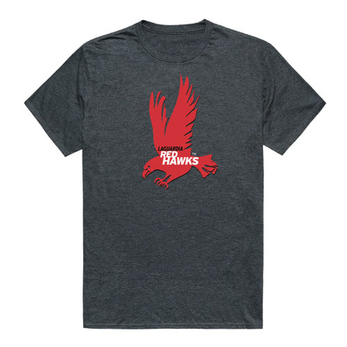 LaGuardia Red Hawks Cinder College Tee T-Shirt - Heather Charcoal, XX-Large
