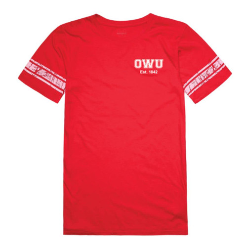 Ohio Wesleyan University Bishops Womens Practice Football T-Shirt Tee Red X-Large