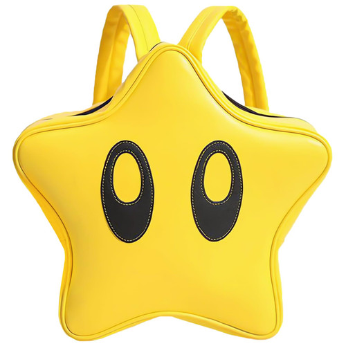 Erhuoxz Cute Cartoon 3D Yellow Star Backpack Y2K Lightweight Waterproof Bookbag Daypack