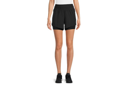 Avia Activewear Women's Running Shorts with Bike Liner (as1, Alpha, x_l, Regular, Regular, Black)