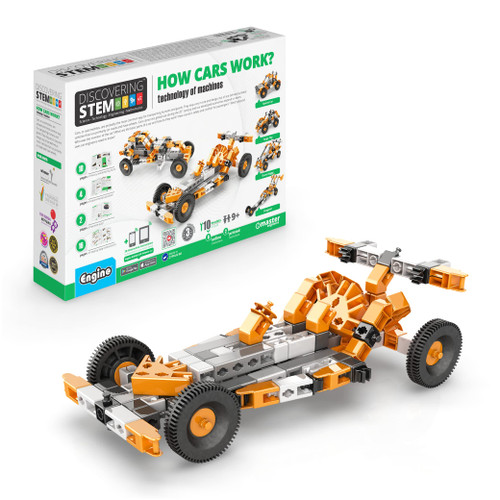 Engino STEM Toys, Technology of Machines- How Cars Work, Construction Toys for Kids 9+, Educational Toys, Gifts for Boys & Girls (10 Model Options)