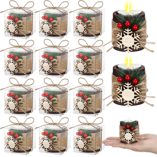 Sliner 12 Pcs Christmas Wood Tealight Candle Holder Snowflake Tealight Holder Wedding Favors for Guests Bulk Wooden Cylinder Candle Holders for Table Centerpiece Baby Shower Thank You Gifts (Brown) Sliner 12 Pcs Christmas Wood Tealight Candle Holder Snowflake Tealight Holder Wedding Favors for Guests Bulk Wooden Cylinder Candle Holders for Table Centerpiece Baby Shower Thank You Gifts (Brown)