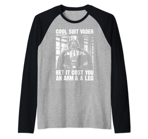 Star Wars Darth Vader Cool Suit At What Cost Raglan Baseball Tee