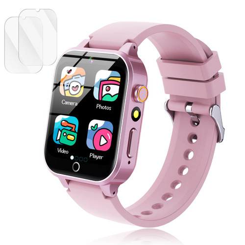 Luyiilo Smart Watch for Kids, Kids Smart Watch Girls Toys with 26 Puzzle Games, Touch Screen, HD Camera, Alarm Clock, Toys for Girls Ages 4-12 Years Old.Birthday Gift for Boys Girls (Pink)