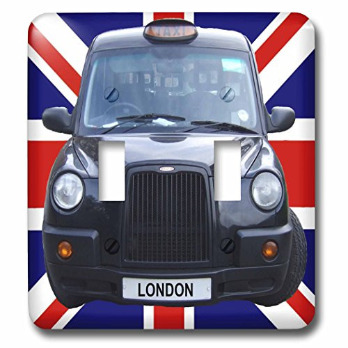 3dRose lsp_113050_2 London Black Taxi Cab on British Flag Union Jack Background Uk Great Britain United Kingdom Travel Double Toggle Switch 3dRose lsp_113050_2 London Black Taxi Cab on British Flag Union Jack Background Uk Great Britain United Kingdom Travel Double Toggle Switch