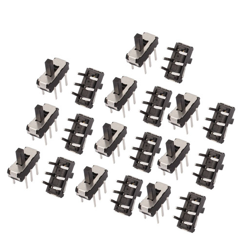 uxcell 20 Pcs 2 Position Straight 6P DPDT Micro Slide Switch Latching Toggle Switch