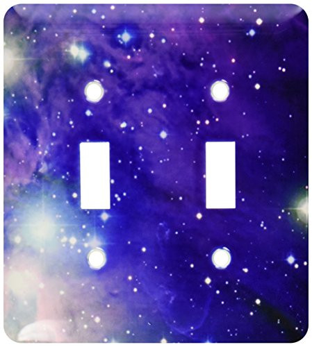 3dRose LLC lsp_112992_2 Cool Outer Space Stars and Planets Dark Blue Design Science Fiction Sci-Fi Geek Astronomy Nerd Double Toggle Switch