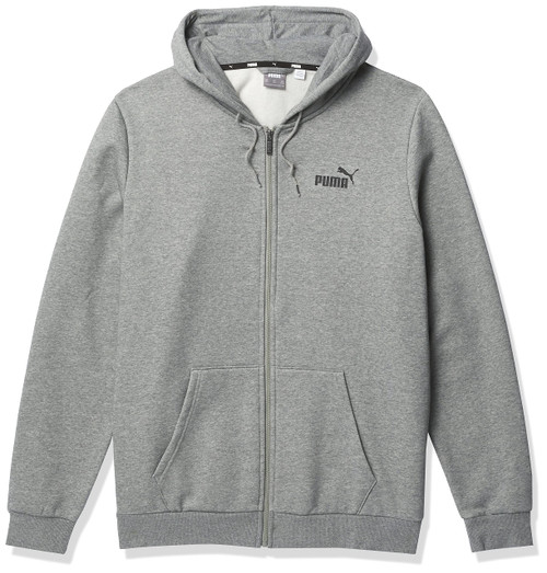 PUMA mens Essentials Full Zip Fleece Hoodie Bt Hooded Sweatshirt, Medium Gray Heather, 4X-Large US