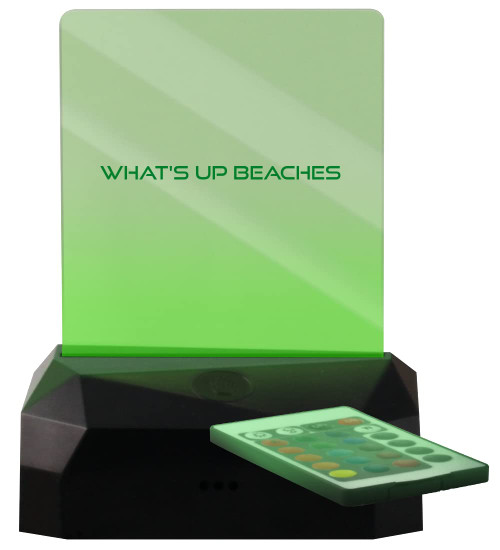 What's Up Beaches - LED Rechargeable USB Edge Lit Sign