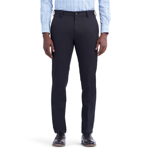 IZOD Men's American Chino Flat-Front Slim-Fit Pants, Black, 36W x 29L