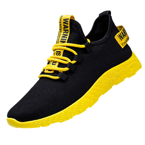 GWTAECH Casual Shoes for Men Men's Trail Running Shoes Outdoor Breathable Hiking Shoes Lightweight Walking Trekking Cross Training Sneakers?7,Yellow