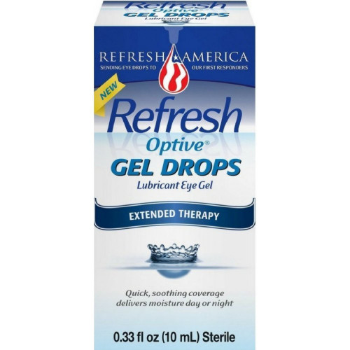 Refresh Optive Gel Drops Lubricant Eye Gel 0.33 oz (Pack of 2)