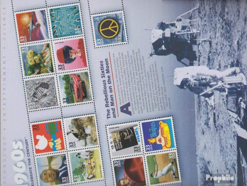 U.S. block48 (Complete.Issue.) 1999 U.S. in 20. Century (Stamps for Collectors) Space
