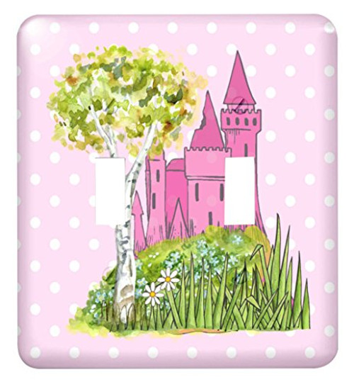 3dRose lsp_224334_2 Image Of Princess Castle with Tree On Pink Dots - Double Toggle Switch 3dRose lsp_224334_2 Image Of Princess Castle with Tree On Pink Dots - Double Toggle Switch