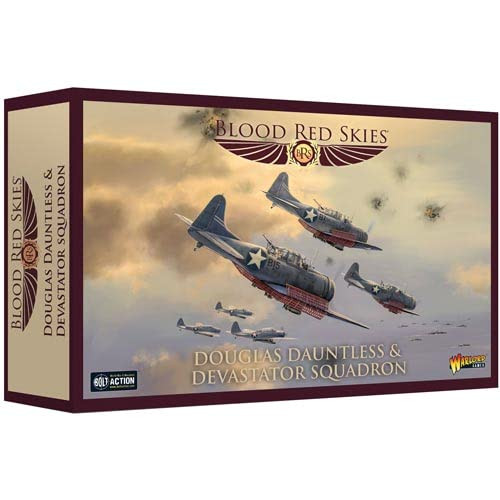 Warlord Blood Red Skies Douglas Dauntless & Devastator Squadron 1:200 WWII Mass Air Combat Table Top War Game 772412007,Unpainted