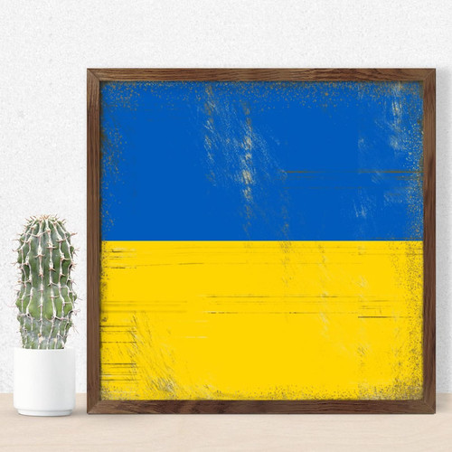 Ukraine Framed Wall Art Sign Home Decor Rustic National Flag Nautical Gifts Signs Decorative Wood Wall Sign for Laundry Bathroom Front Porch 12x12in Ukraine Framed Wall Art Sign Home Decor Rustic National Flag Nautical Gifts Signs Decorative Wood Wall Sign for Laundry Bathroom Front Porch 12x12in