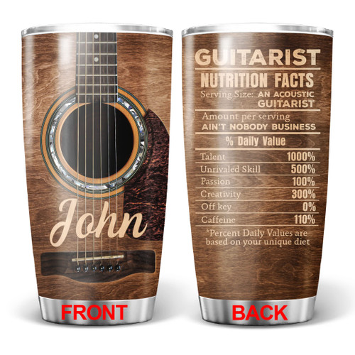 PREZZY Guitar Insulated Tumbler 20oz Guitarist Nutrition Facts Tumblers Cup With Lid Vintage Music Gifts For Guitarists Musician Acoustic Guitar Lover Player Stainless Steel Travel Coffee Mug PREZZY Guitar Insulated Tumbler 20oz Guitarist Nutrition Facts Tumblers Cup With Lid Vintage Music Gifts For Guitarists Musician Acoustic Guitar Lover Player Stainless Steel Travel Coffee Mug
