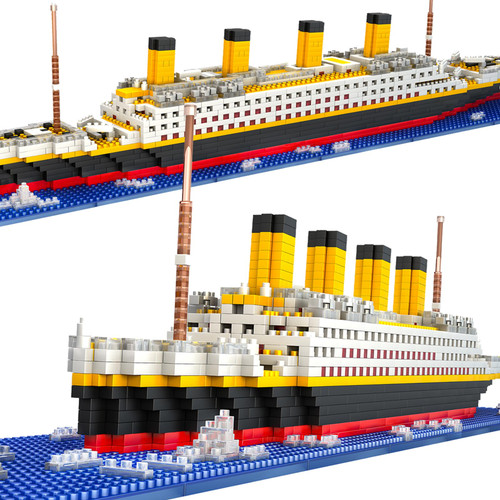 HYG Toys Titanic Micro Mini Building Blocks Set, 1860Pcs Ship Model Building Bricks, 3D Puzzle Sets DIY Educational Toys Gift for Adults and Kids HYG Toys Titanic Micro Mini Building Blocks Set, 1860Pcs Ship Model Building Bricks, 3D Puzzle Sets DIY Educational Toys Gift for Adults and Kids