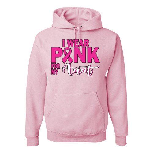 wild custom apparel I Wear Pink for My Aunt Survivor Breast Cancer Awareness Hoodies, Light Pink, Medium wild custom apparel I Wear Pink for My Aunt Survivor Breast Cancer Awareness Hoodies, Light Pink, Medium