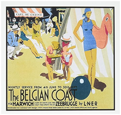 The Belgian Coast Trail Service Travel London - Greeting Cards, 6 x 6 inches, set of 12 (gc_170520_2)