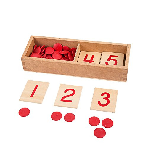 LEADER JOY Montessori Math Materials Number Puzzle 1-10 for Preschool Early Learning Tool for Kids