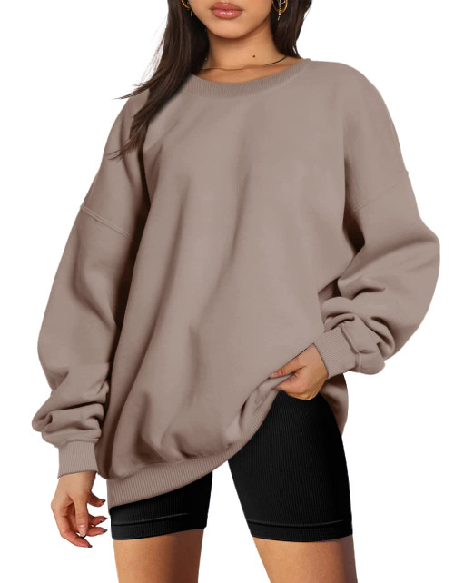 Trendy Queen Sweatshirts for Women Loose Fit Hoodies Oversized Fleece Crewneck Pullover Tops Sweaters Comfy Soft Fall Winter Clothes 2023 Fashion