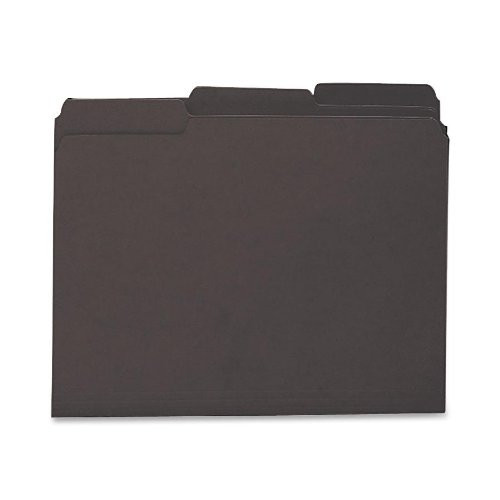 Smead Interior File Folder, 1/3-Cut Tab, Letter Size, Black, 100 per Box (10243)